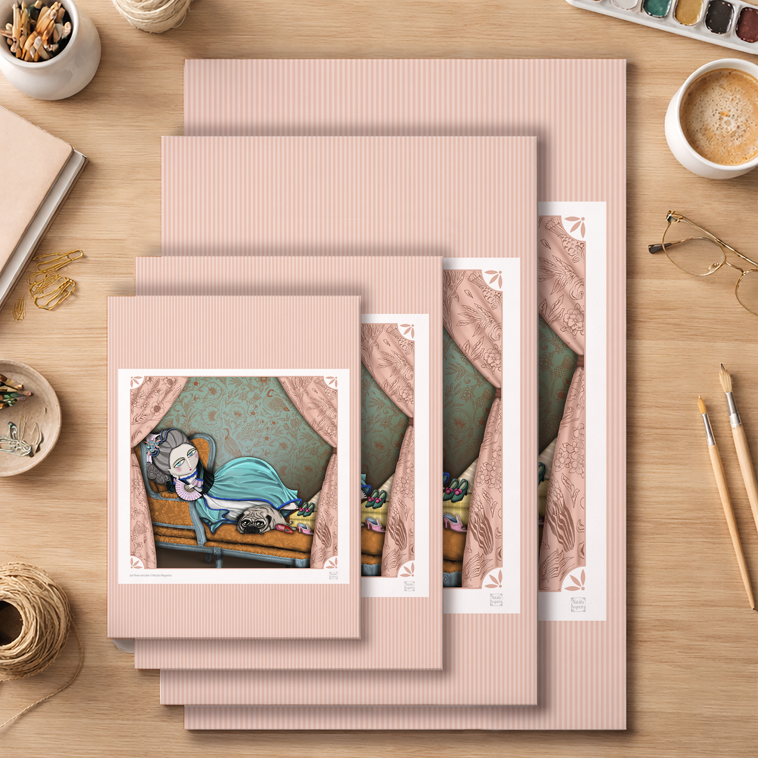 Marie Antoinette "Let them eat cake" Giclée Art Print - Imagen 4